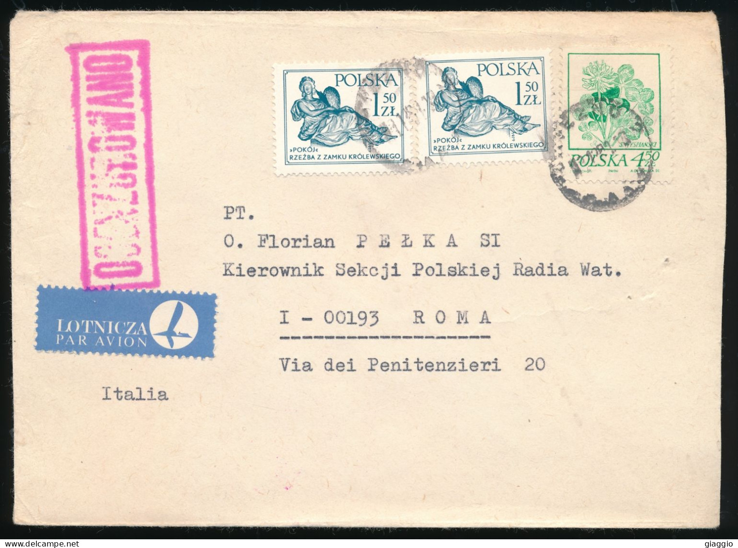 °°° LETTER POLAND 1982 SOLIDARITY SOLIDARNOSC OCENZUROWANO CENSORED VATICAN RADIO ROME °°° - Brieven En Documenten