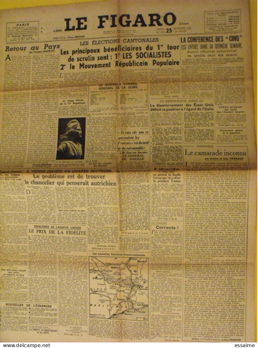 6 N° Le Figaro De 1945. Japon Hiro-Hito D'Argenlieu Indochine De Gaulle Saïgon Annam Indochine - Andere & Zonder Classificatie