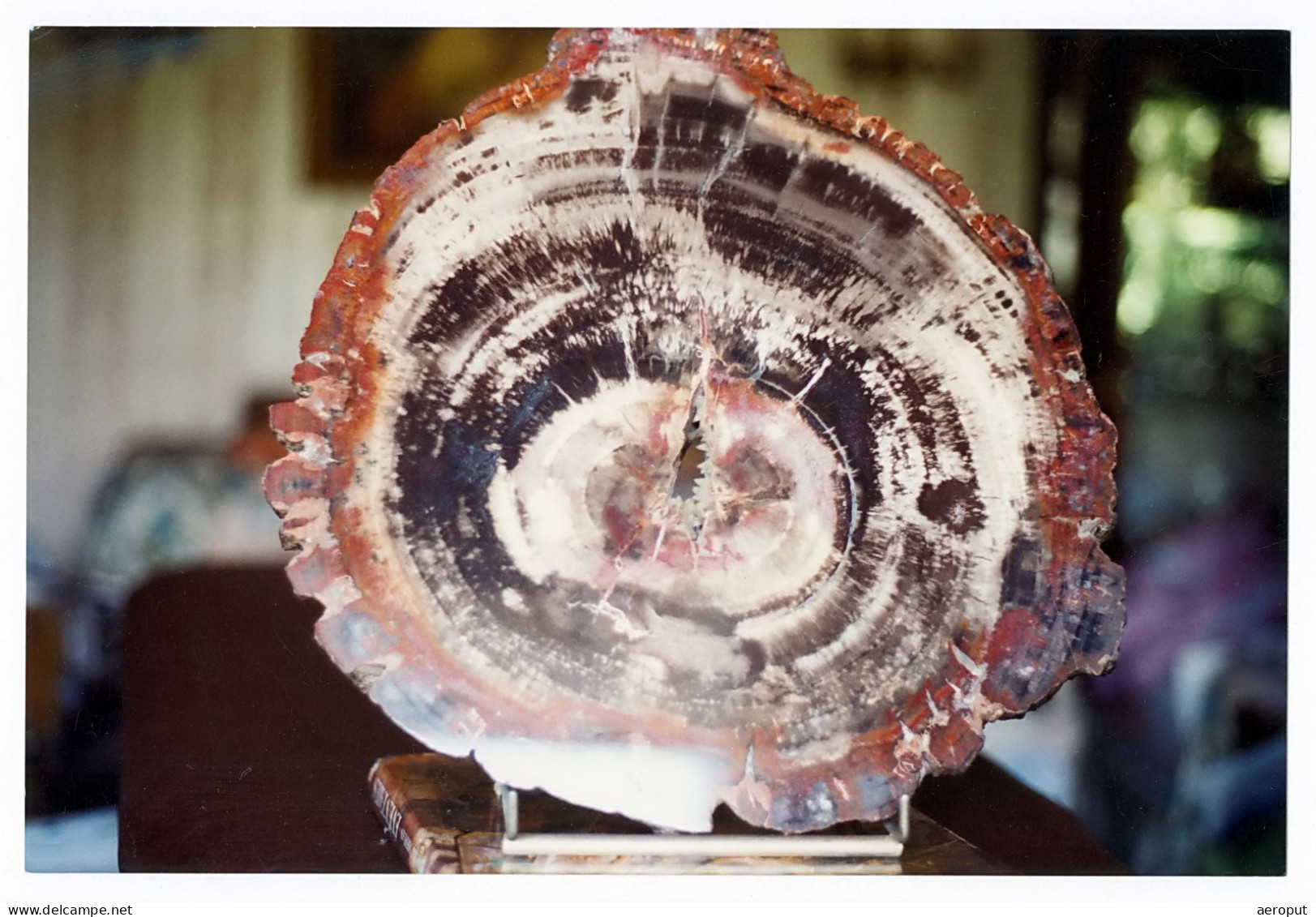 Photo Originale / Objects / Structure Cristalline Minérale Abstraite, Coupe Transversale Découpée Au Laser "Agate" - Voorwerpen