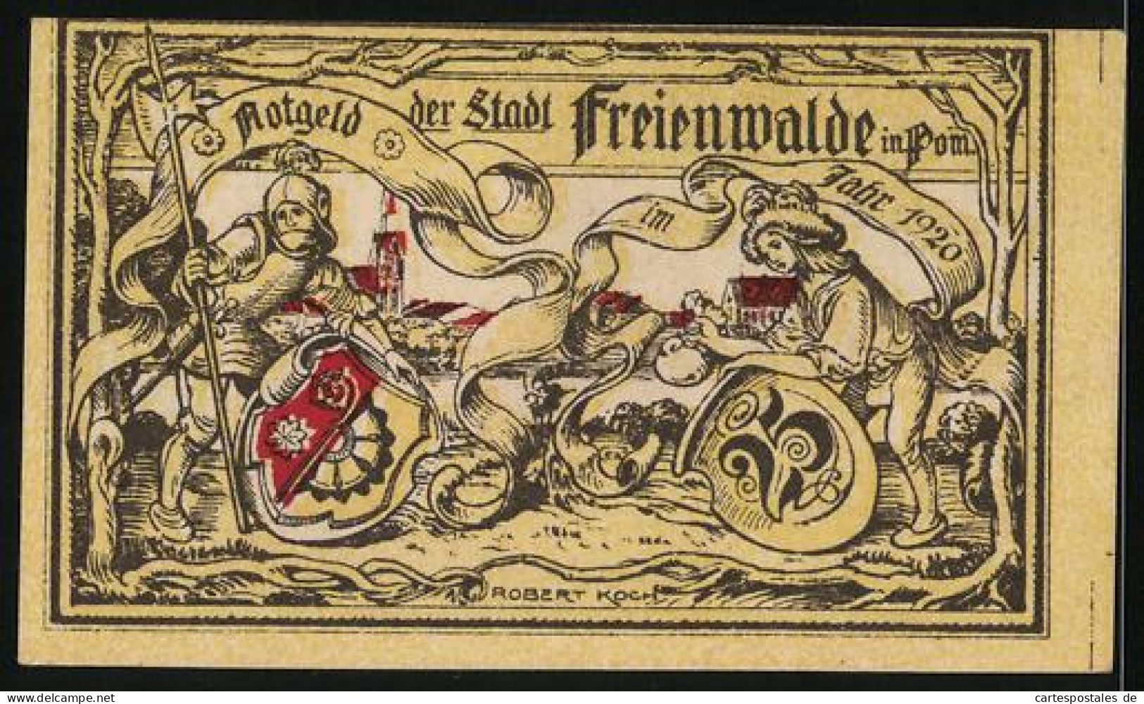 Notgeld Freienwalde I. Pom. 1920, 25 Pfennig, Stadt-Siegel, Ritter Und Bürger, Wappen  - [11] Emissions Locales