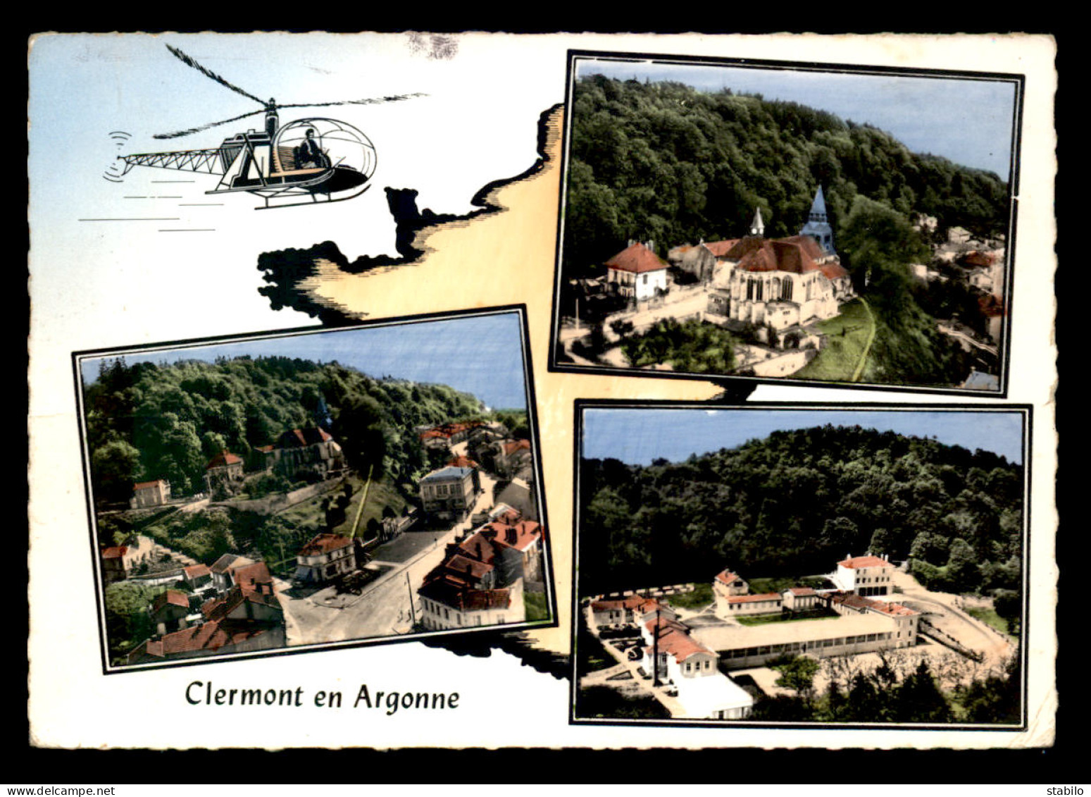55 - CLERMONT-EN-ARGONNE - MULTIVUES EN HELICOPTERE - Clermont En Argonne