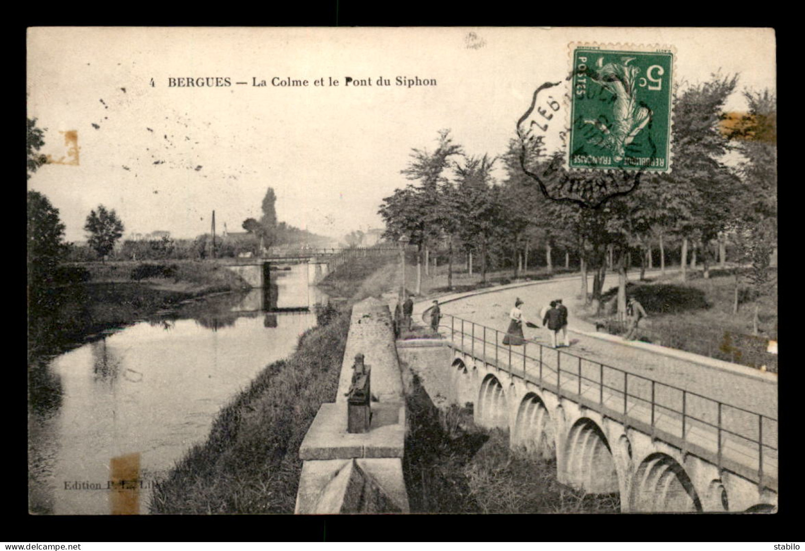 59 - BERGUES - LA COLME ET LE PONT DU SIPHON - Bergues