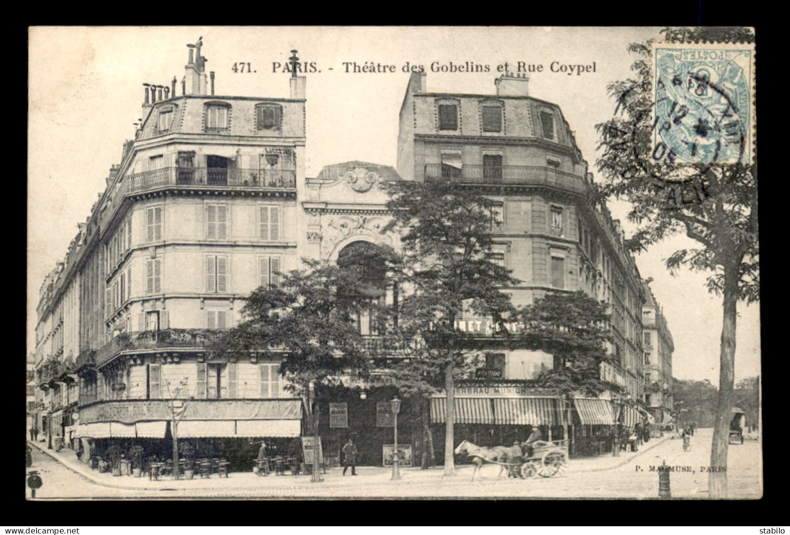 75 - PARIS 13EME - THEATRE DES GOBELINS ET RUE COYPEL - Distrito: 13