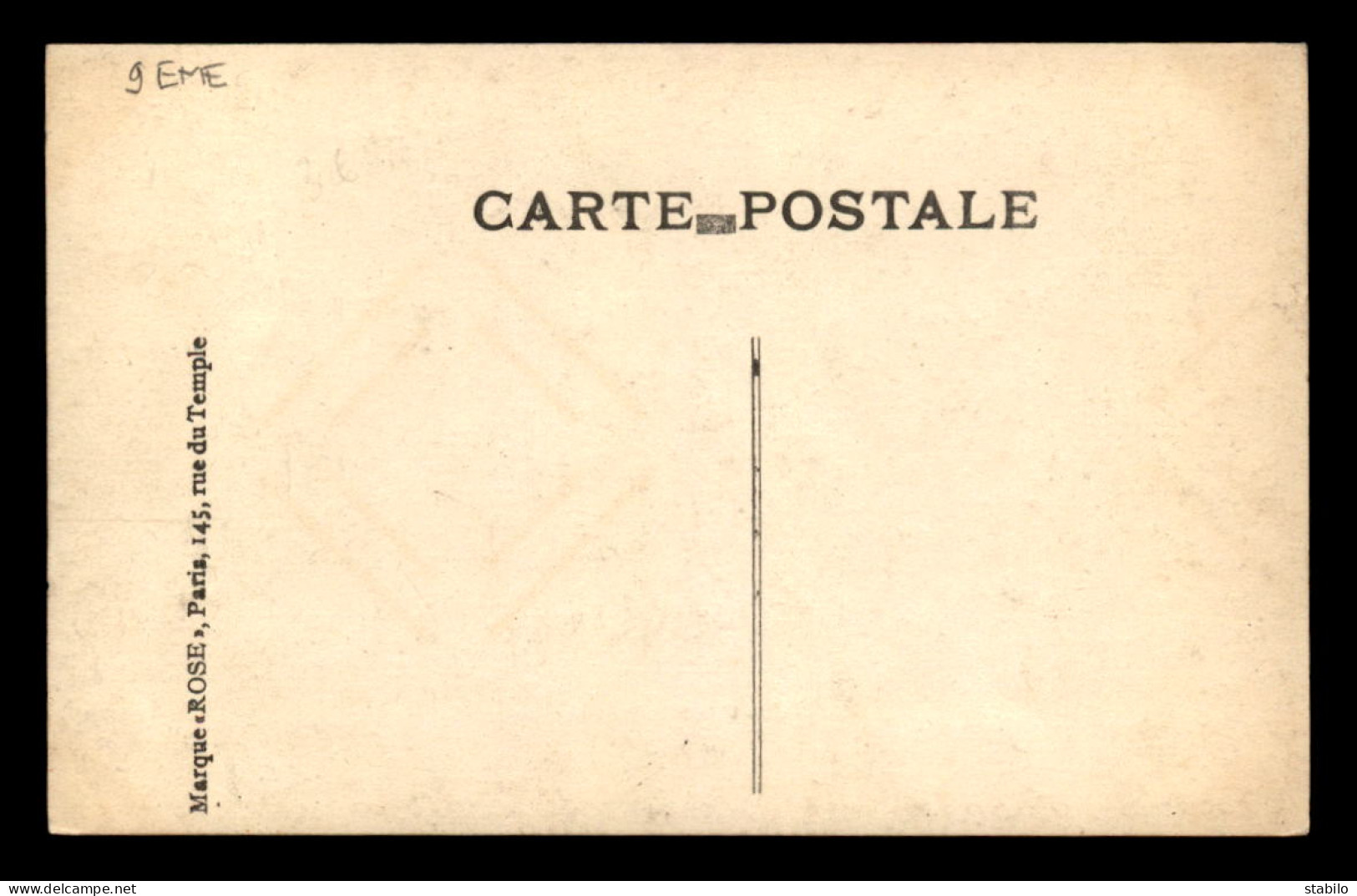 75 - PARIS 9EME - INONDATIONS DE 1910 - LA GARE ST-LAZARE - EDITEUR MARQUE ROSE - District 09