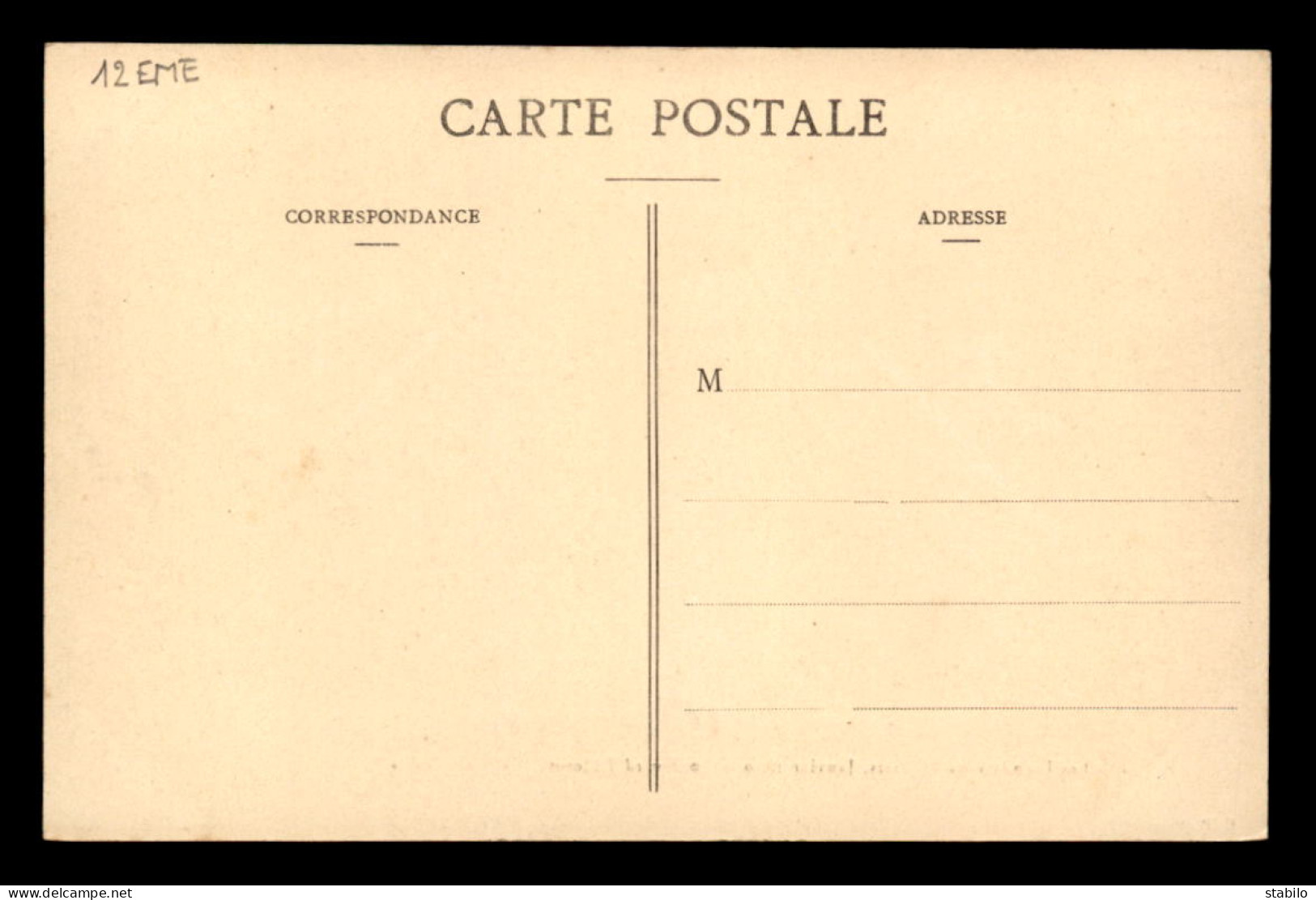 75 - PARIS 12EME - INONDATIONS DE 1910 - BOULEVARD DIDEROT - Arrondissement: 12