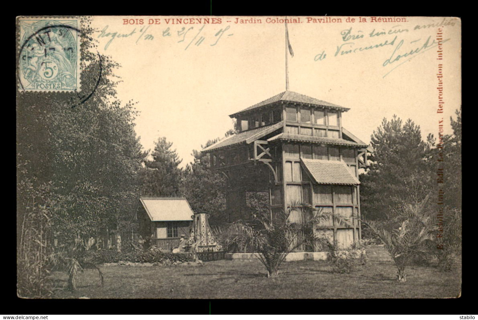 75 - PARIS 12EME - BOIS DE VINCENNES - PAVILLON DE LA REUNION - Distrito: 12