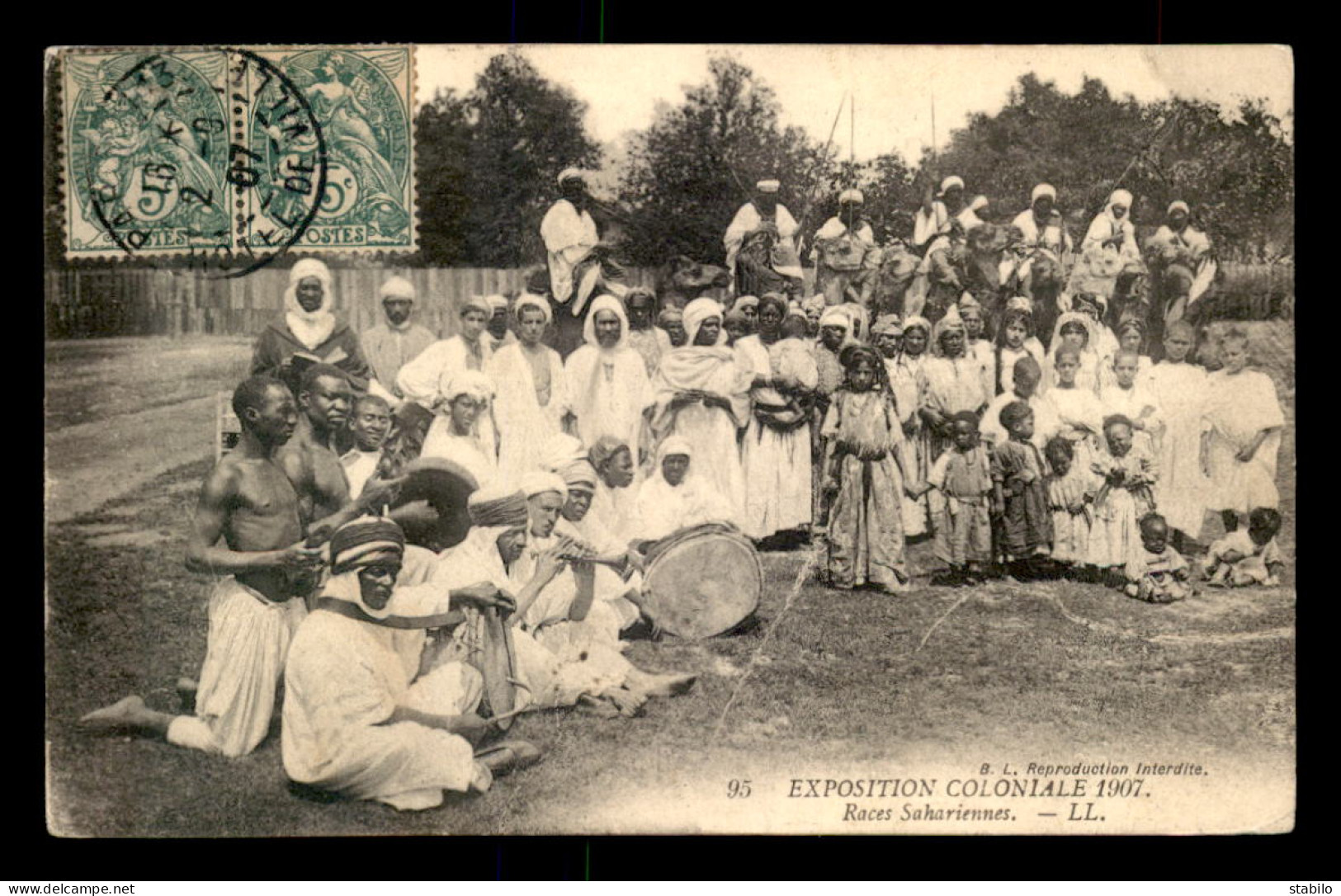 75 - PARIS 12EME - BOIS DE VINCENNES - EXPOSITION COLONIALE 1907 - RACES SAHARIENNES - District 12