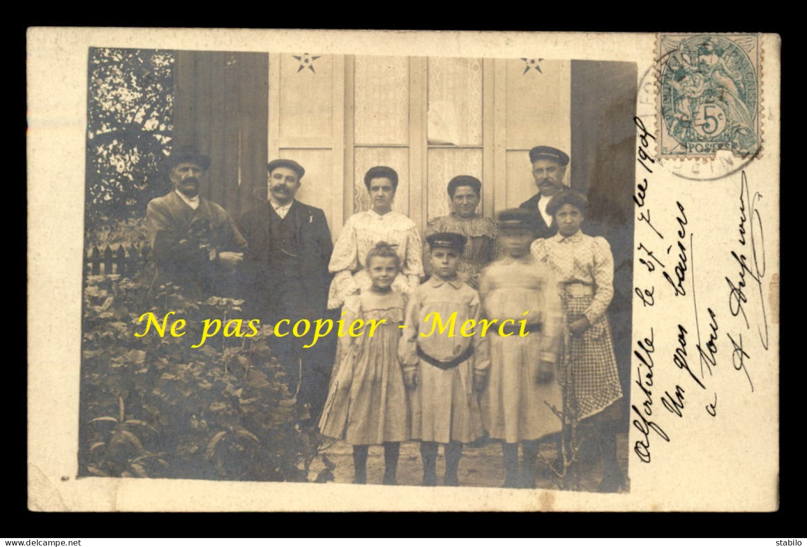 94 - ALFORTVILLE - UNE FAMILLE - CARTE PHOTO ORIGINALE - Alfortville