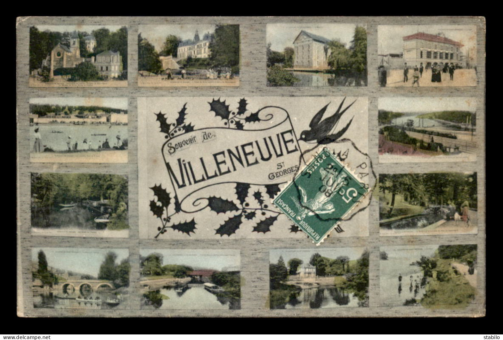 94 - VILLENEUVE-ST-GEORGES - SOUVENIR MULTIVUES - CARTE COLORISEE - Villeneuve Saint Georges