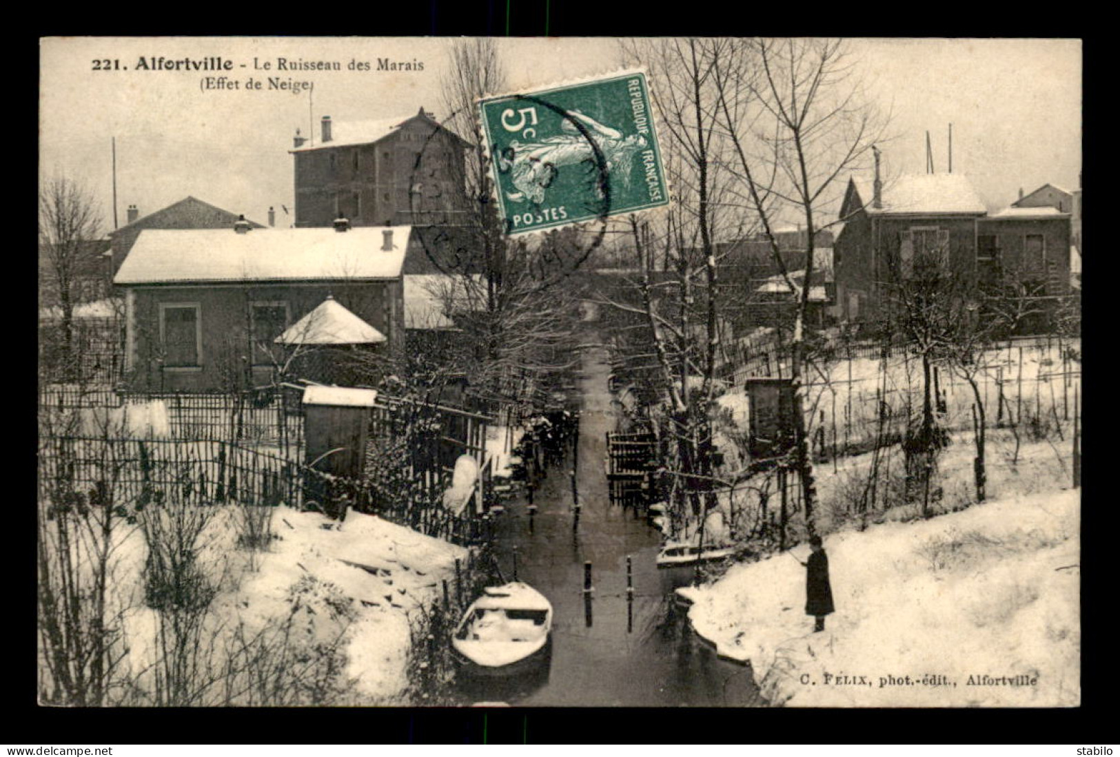 94 - ALFORTVILLE - LE RUISSEAU DES MARAIS SOUS LA NEIGE - Alfortville