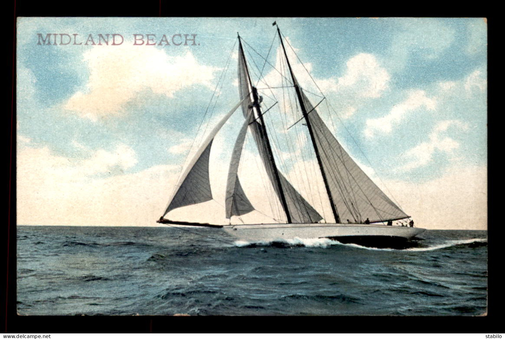 BATEAUX - VOILIER DE COURSE A MIDLAND BEACH USA - Zeilboten