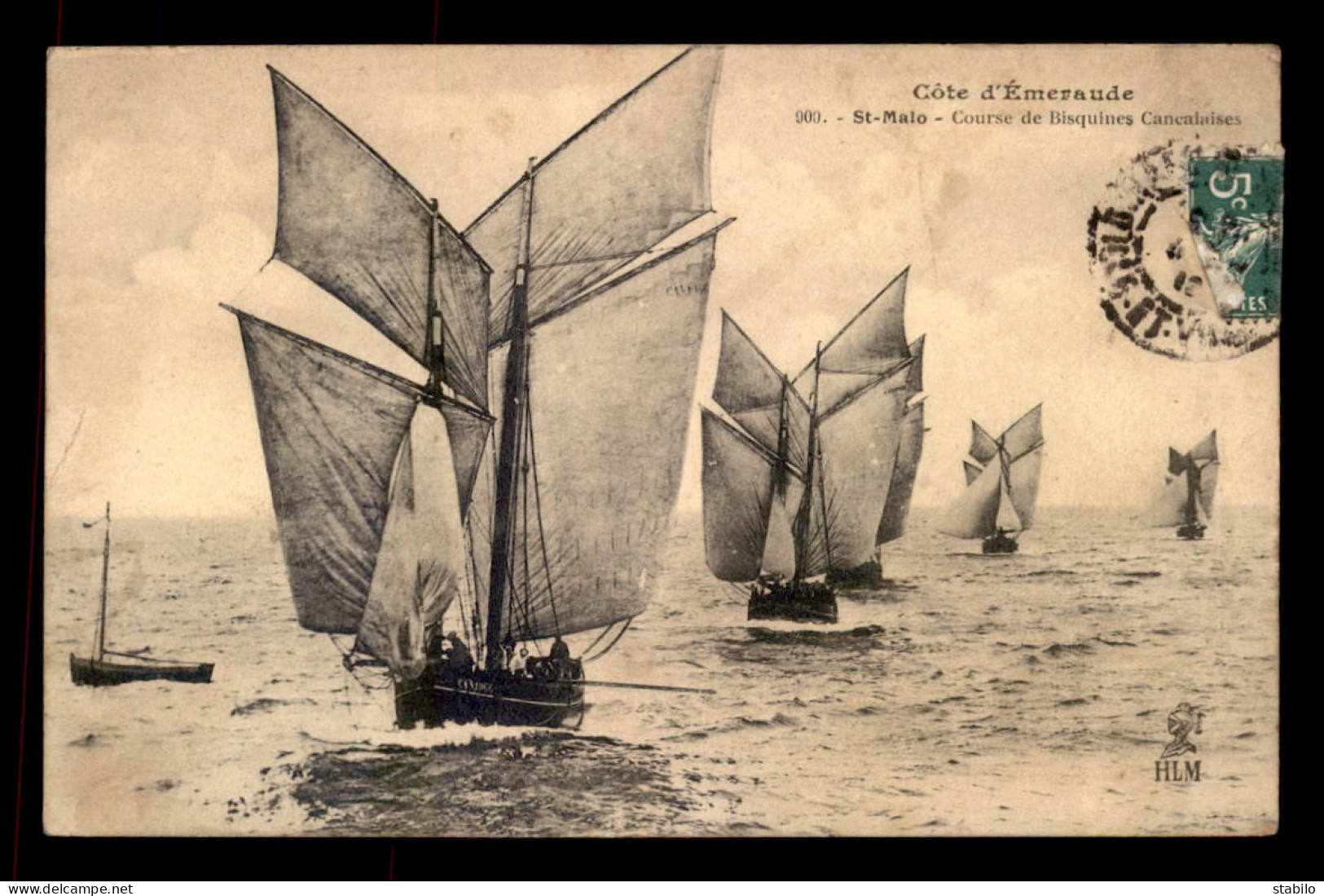 BATEAUX - VOILIERS - COURSE DE BISQUINES CANCALAISES A ST-MALO - Sailing Vessels