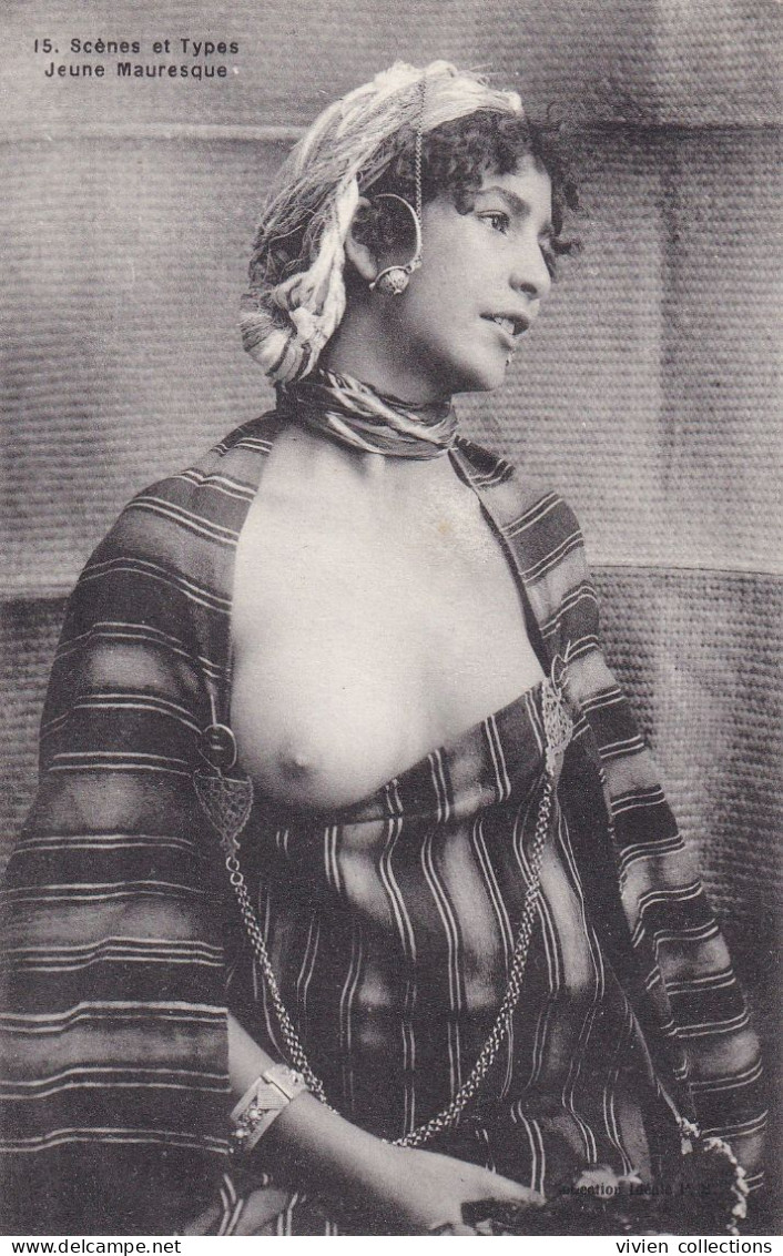 Algérie Jeune Femme Mauresque Au Sein Nu - Scènes Et Types N° 15 Circulée 1916 - Frauen
