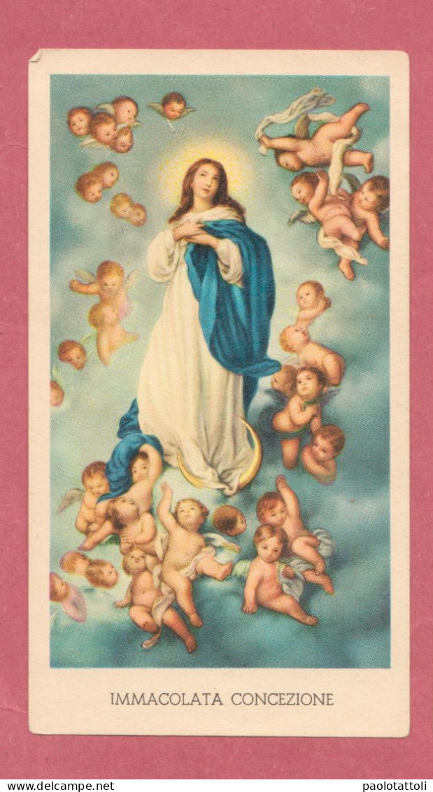Holy Card, Santino- Immacolata Concezionz- Con Approvazione Ecclesiastica. Ed. GMi N°151- Dim. 104x 59mm - Devotion Images