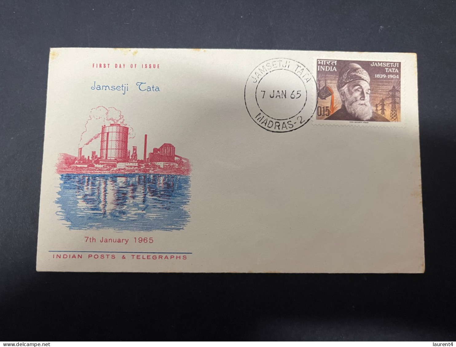 7-5-2024 (4 Z 24) INDIA FDC Cover - 1965 - Jamsetji Tata - FDC