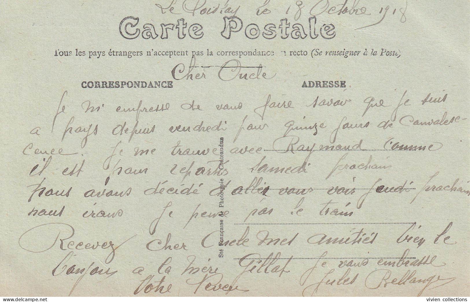 Droué (41 Loir Et Cher) La Poste Et Route De Courtalain - édit. Venot Circulée 1918 - Droue