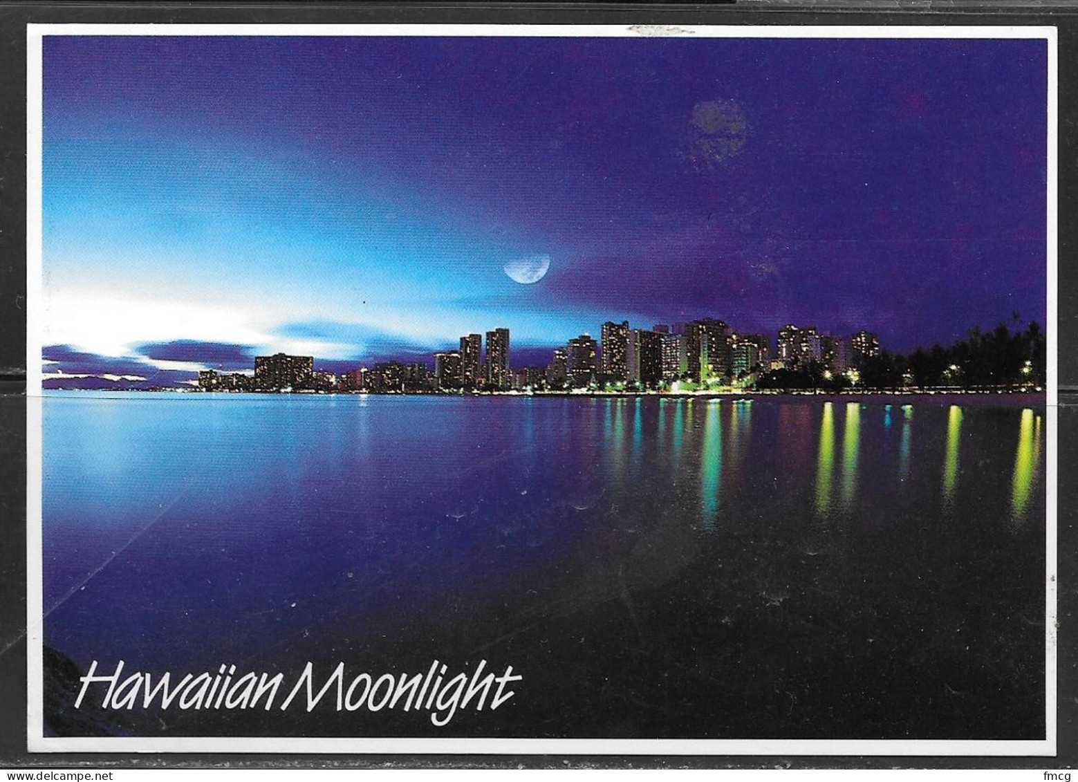 Hawaii, Honolulu, Waikiki Beach By Moonlight, Mailed - Honolulu