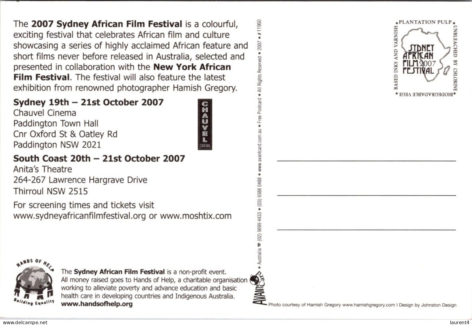 7-5-2024 (4 Z 25) Australia - African Film Festival 2007 - Altri & Non Classificati