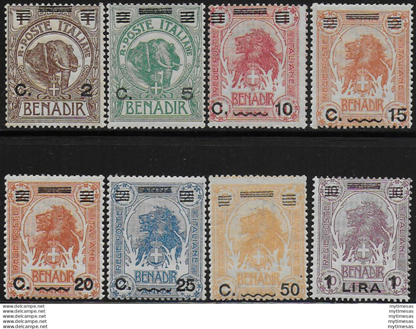 1926 Somalia 8v. Sopr. MNH Sassone N. 73/80 - Altri & Non Classificati