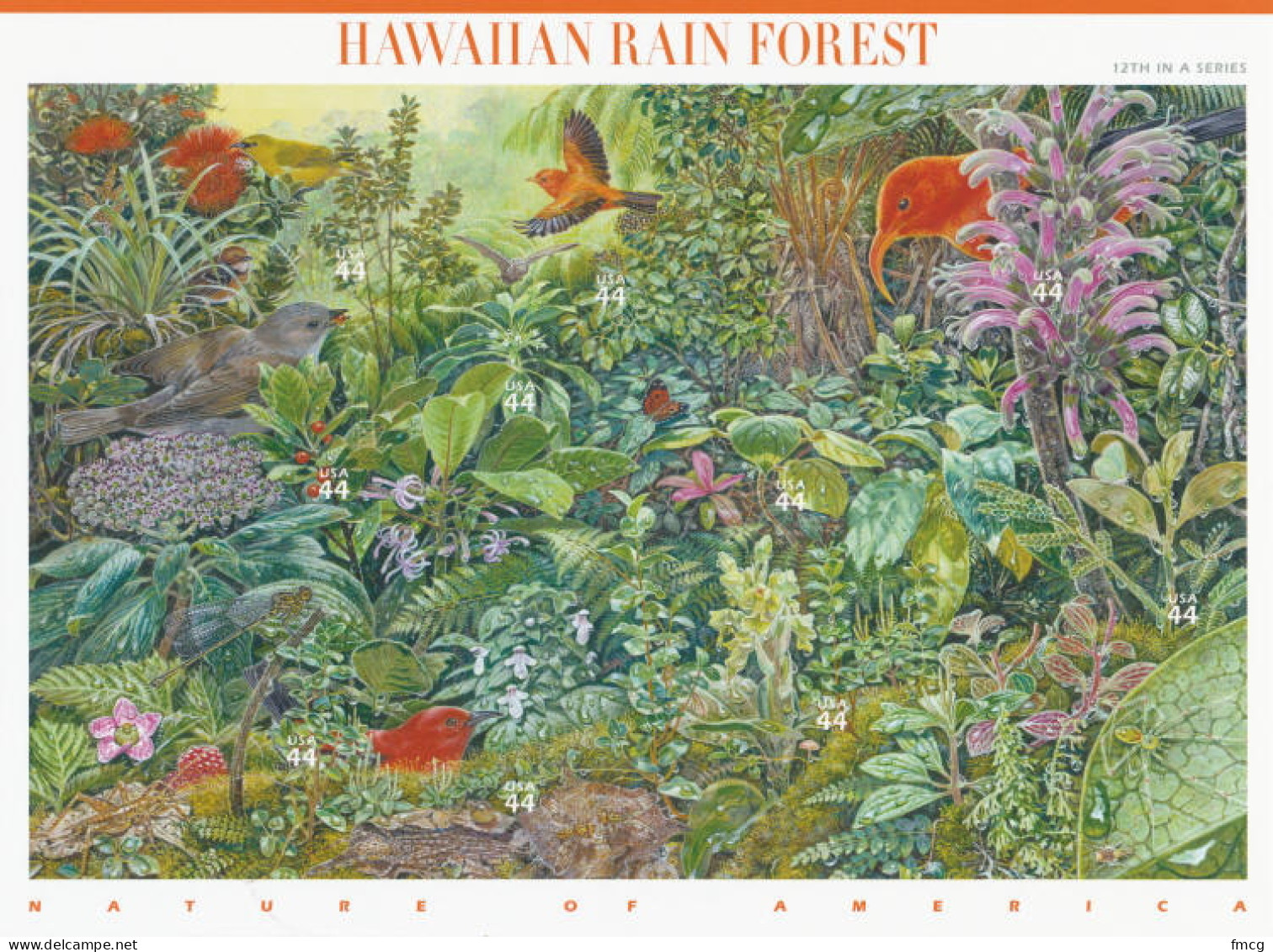 2010 Hawaiian Rain Forest, 10 Stamps, Mint Never Hinged - Neufs