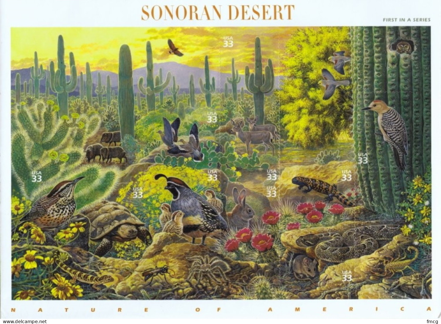 1999 Sonoran Desert, 10 Stamps, Mint Never Hinged - Ongebruikt