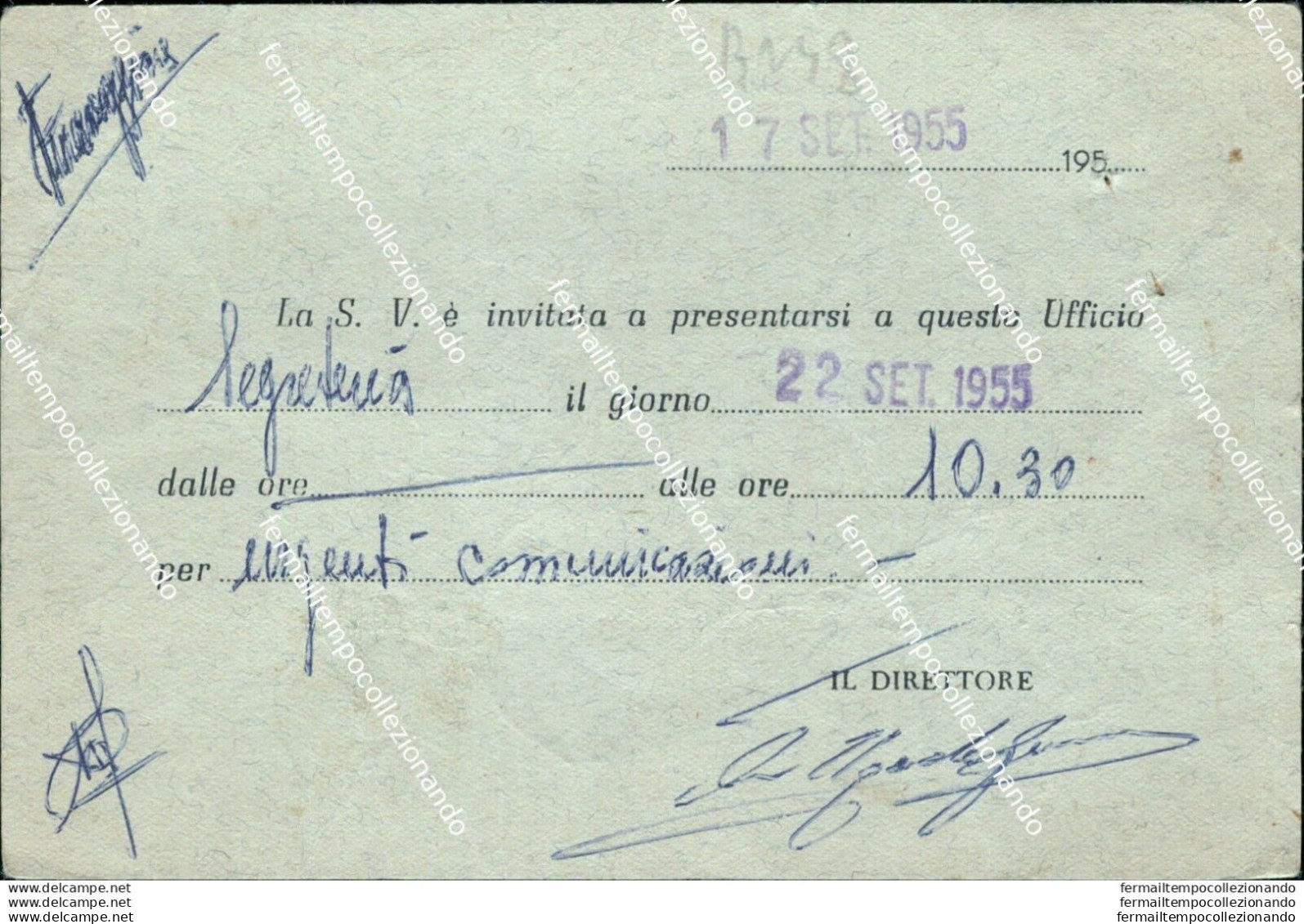 Bn48 Cartolina Storia Postale Segnatasse Lire 10 Tassa A Carico Del Destinatario - Marcophilie