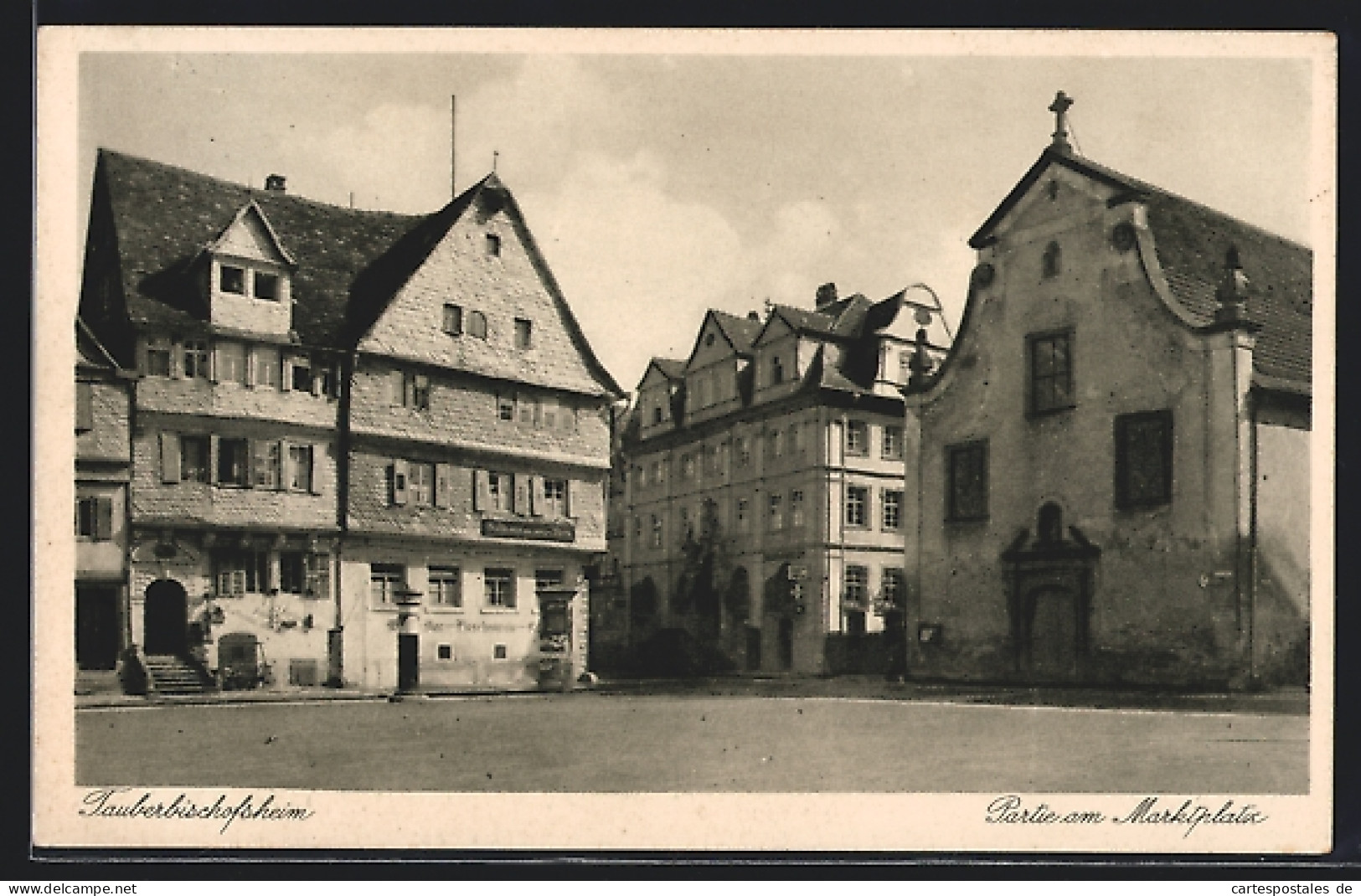 AK Tauberbischofsheim, Partie Am Markt Mit Gasthaus Stern  - Tauberbischofsheim