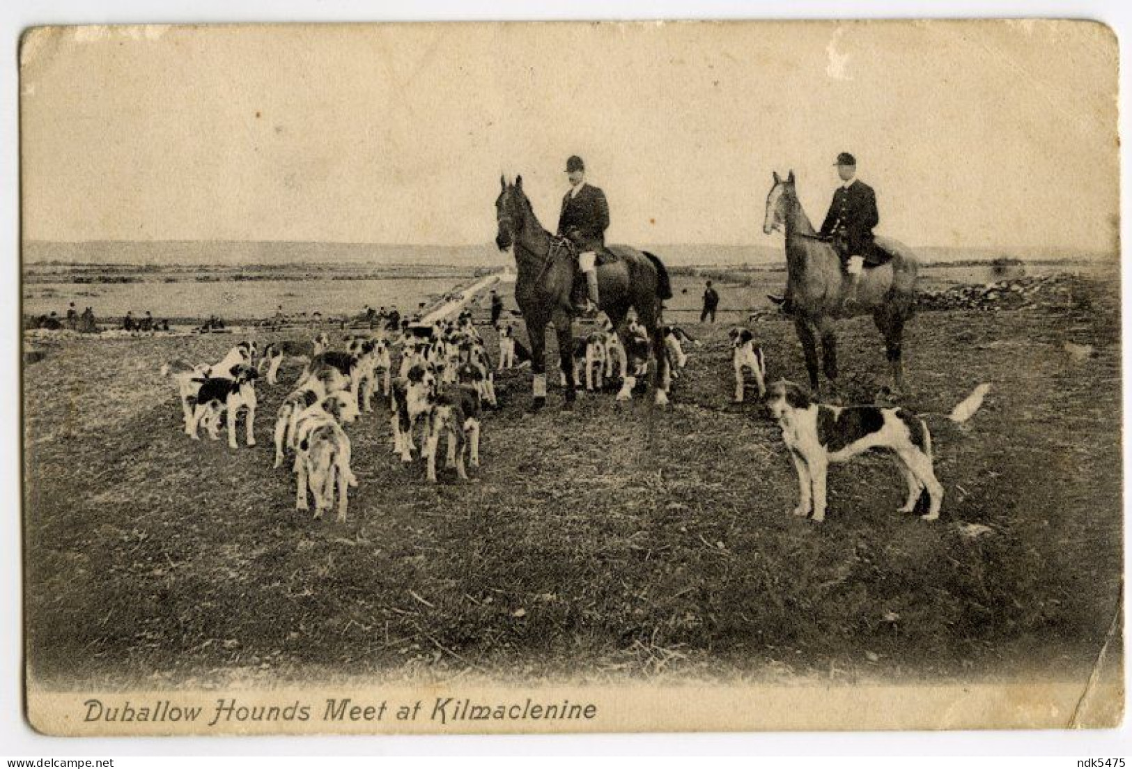 DUHALLOW HOUNDS MEET AT KILMACLENINE (FOX HUNTING) / BALLYHOOLY / SHERBOURNE, BLACKHORSE HOTEL (BURT) - Cork