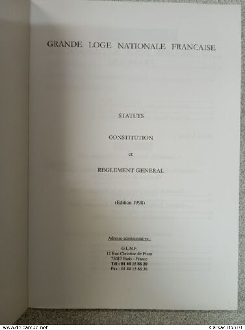 Grande Loge Nationale Française - Other & Unclassified