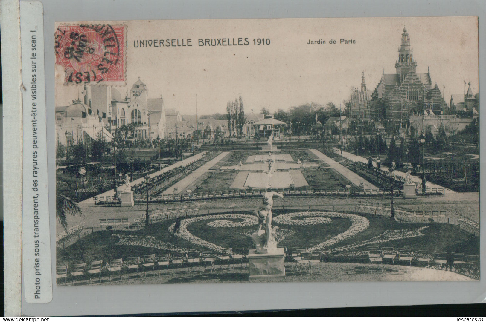 EXPOSITION  UNIVERSELLE BRUXELLES 1910    Jardin De Paris (2024 Avril 355)  - Mostre Universali