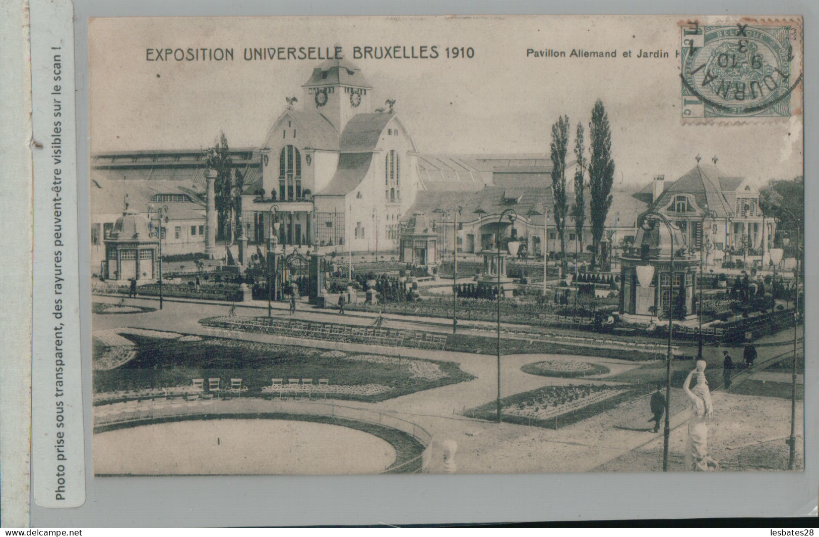 EXPEPOSITION UNIVERSELLE BRUXELLES 1910  Pavillon Allemand Et Jardin Hollandais   (2024 Avril 363)  - Mostre Universali