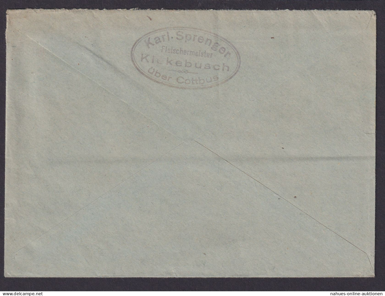 Kiekebusch über Cottbus Brandenburg Deutsches Reich Brief Landpoststempel N. - Lettres & Documents
