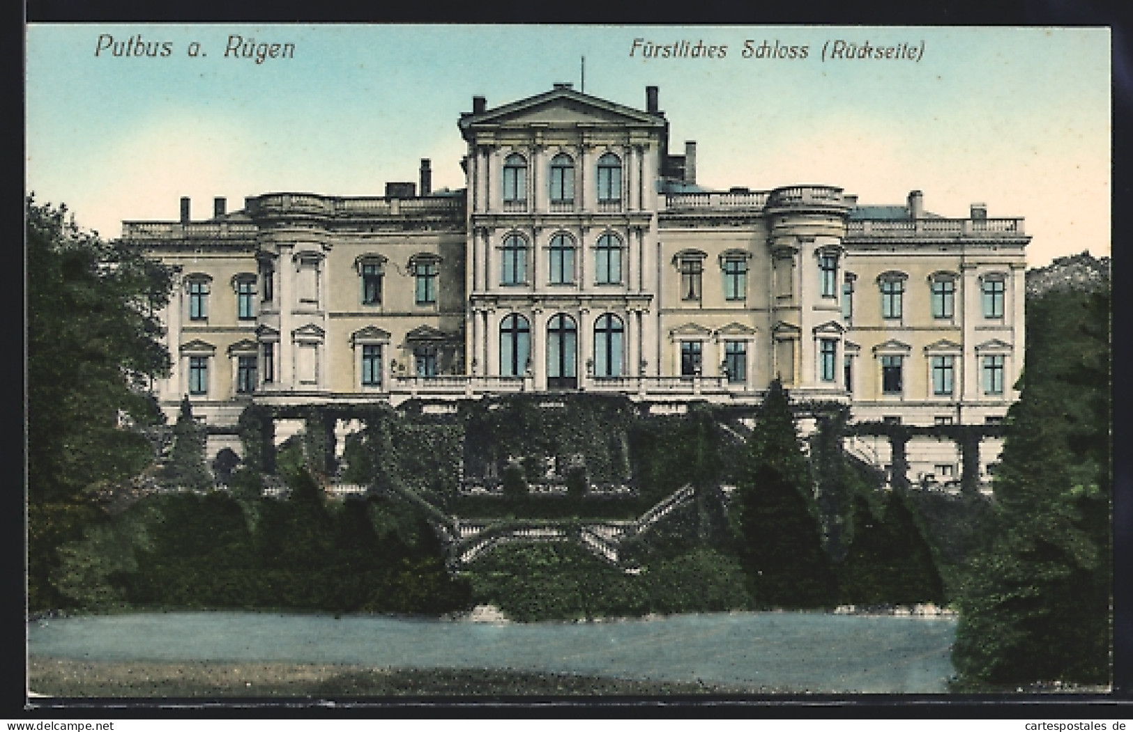AK Putbus A. Rügen, Fürstliches Schloss, Rückseite  - Ruegen