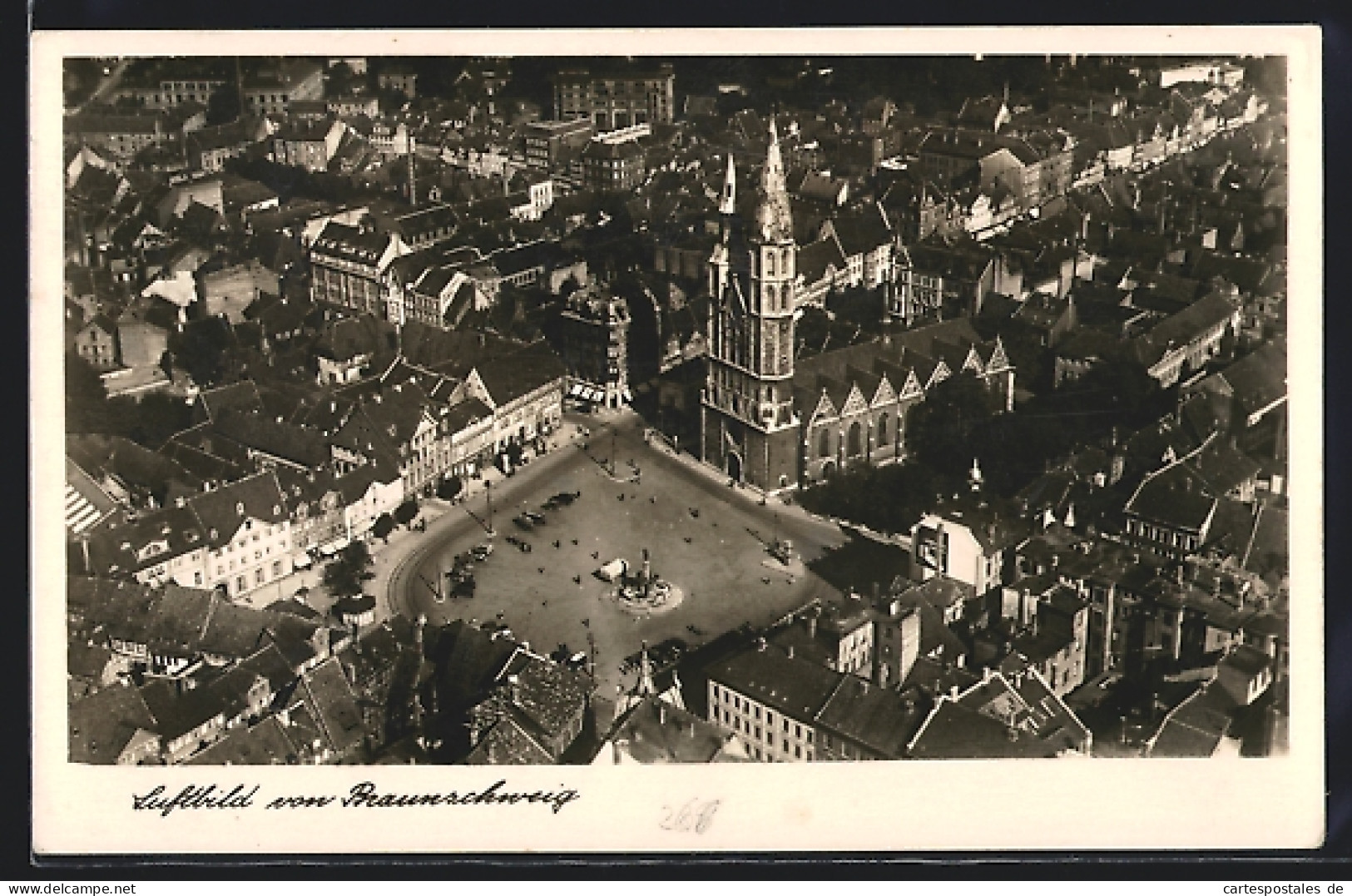 AK Braunschweig, Hagenmarkt Und St. Katharinen Kirche, Luftbild  - Braunschweig