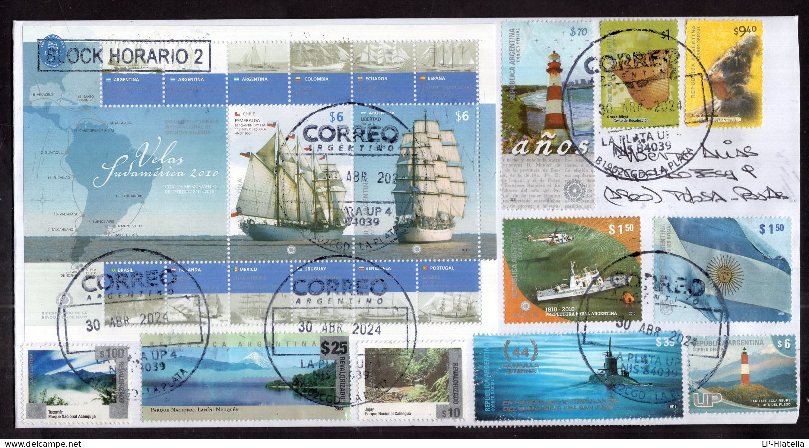 Argentina - 2024 - Ships - Modern Stamps - Diverse Stamps - Lettres & Documents