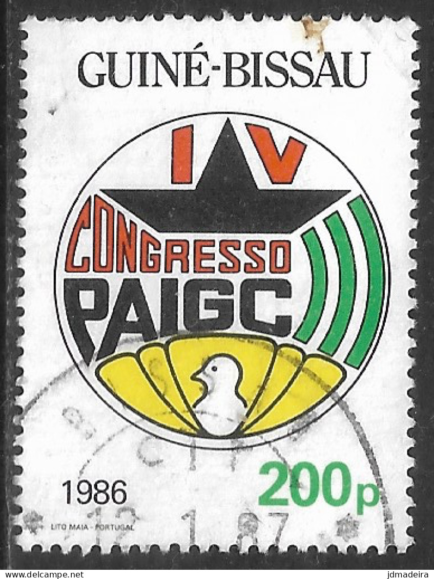 GUINE BISSAU – 1986 PAIGC Congress 200 P Used Stamp - Guinea-Bissau