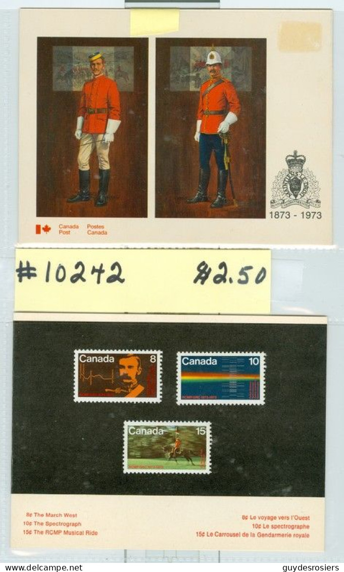 Mounted Police Montée; GRC / RCMP; Gendarmerie; Sc. # 612 - 614; Carte Souvenir Card (10242) - Usati