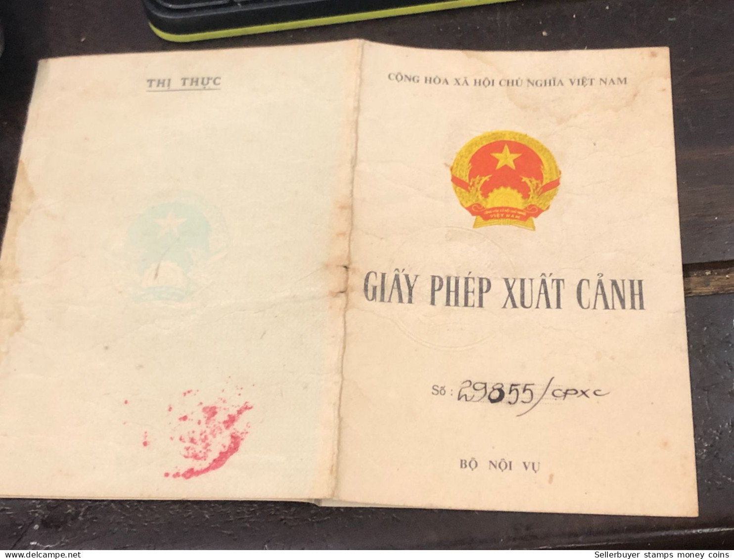 VIET NAM -OLD-GIAY PHEP-ID PASSPORT-name-ung Hin-1980-1pcs Book - Sammlungen