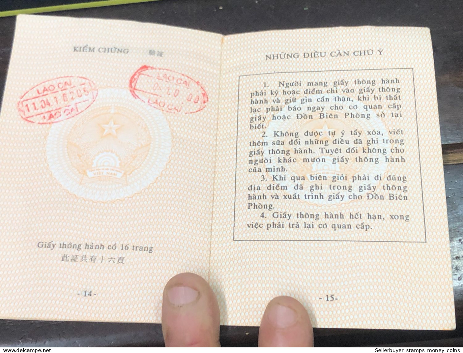 VIET NAM -OLD-GIAY THONG HANH-ID PASSPORT-name-NGO MINH TRI-2010-1pcs Book - Collections