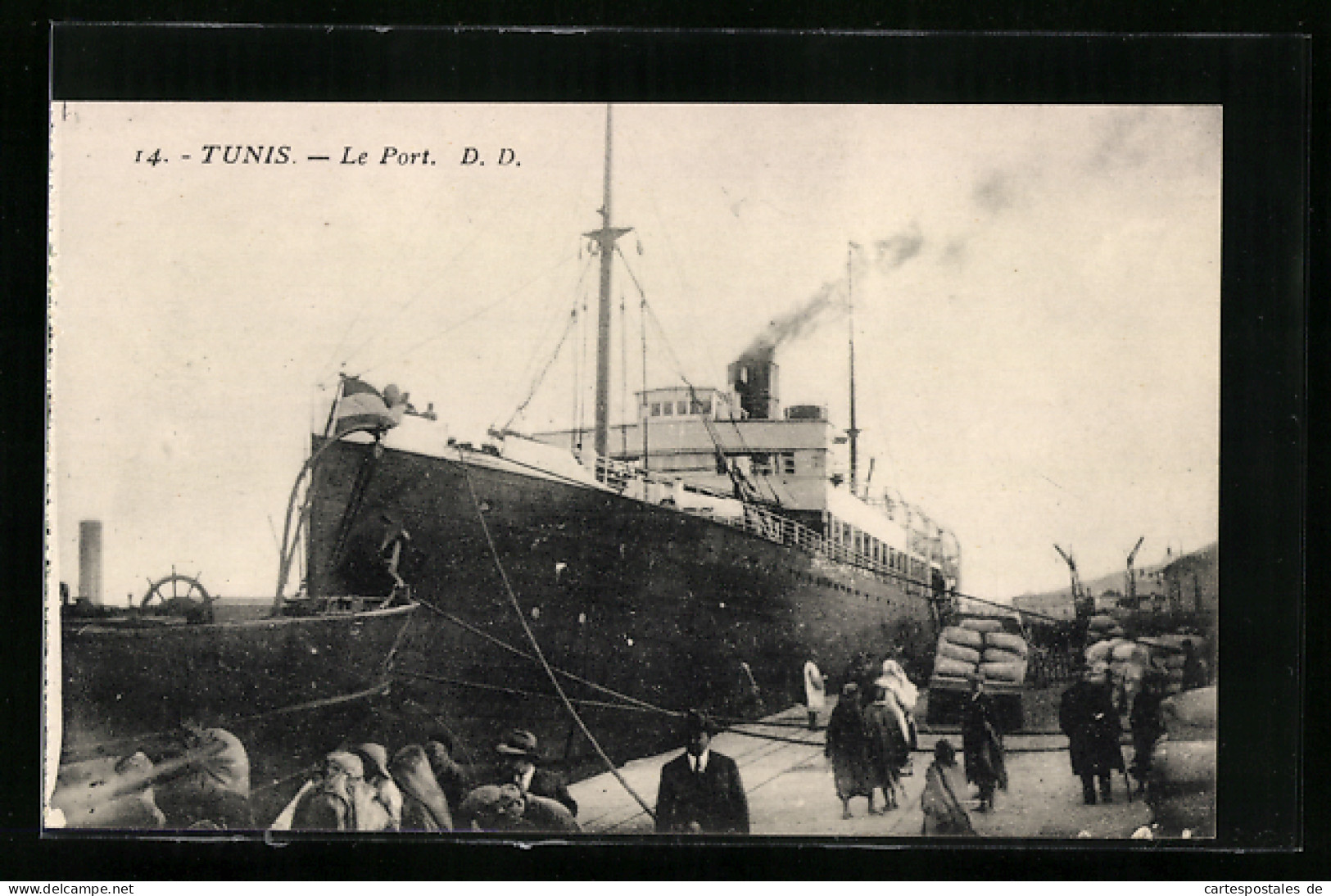 AK Tunis, Le Port, Dampfer Fährt Ein  - Andere & Zonder Classificatie