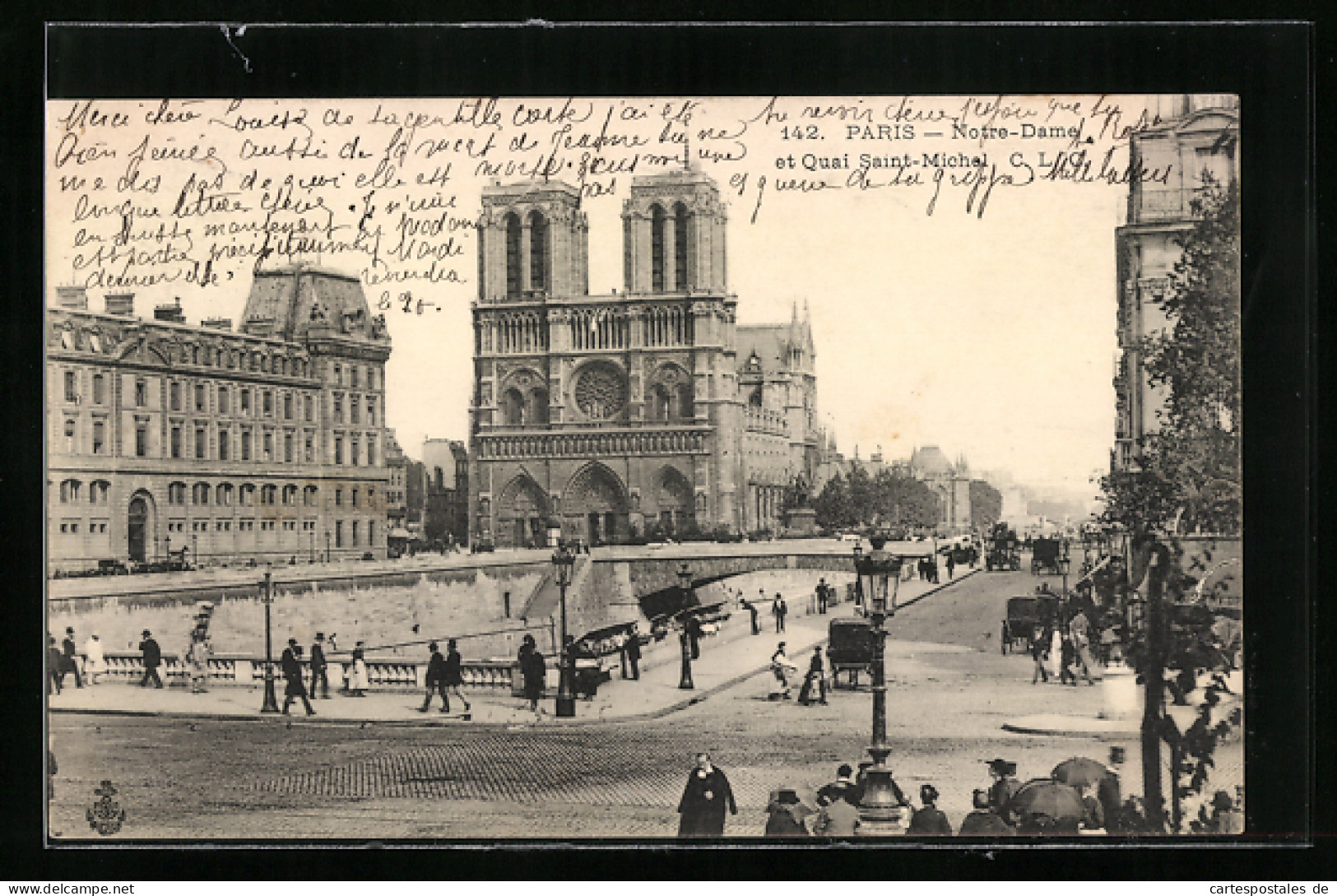 AK Paris, Cathédrale Notre-Dame Et Quai Saint-Michel  - Andere & Zonder Classificatie