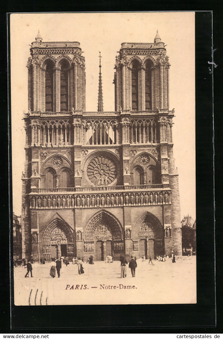 AK Paris, Cathédrale Notre-Dame, Hauptportal  - Autres & Non Classés