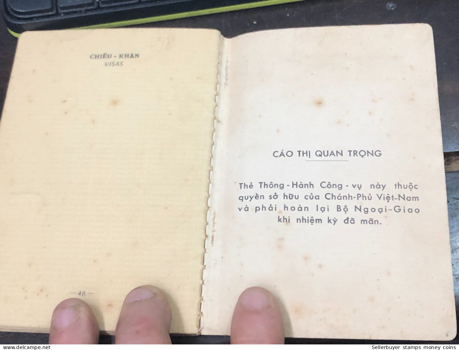 SOUTH VIET NAM -OLD- THONG HANH CONG VU-ID PASSPORT-name-DUONG THUY TRANG-1970-1pcs Book RARE - Collections