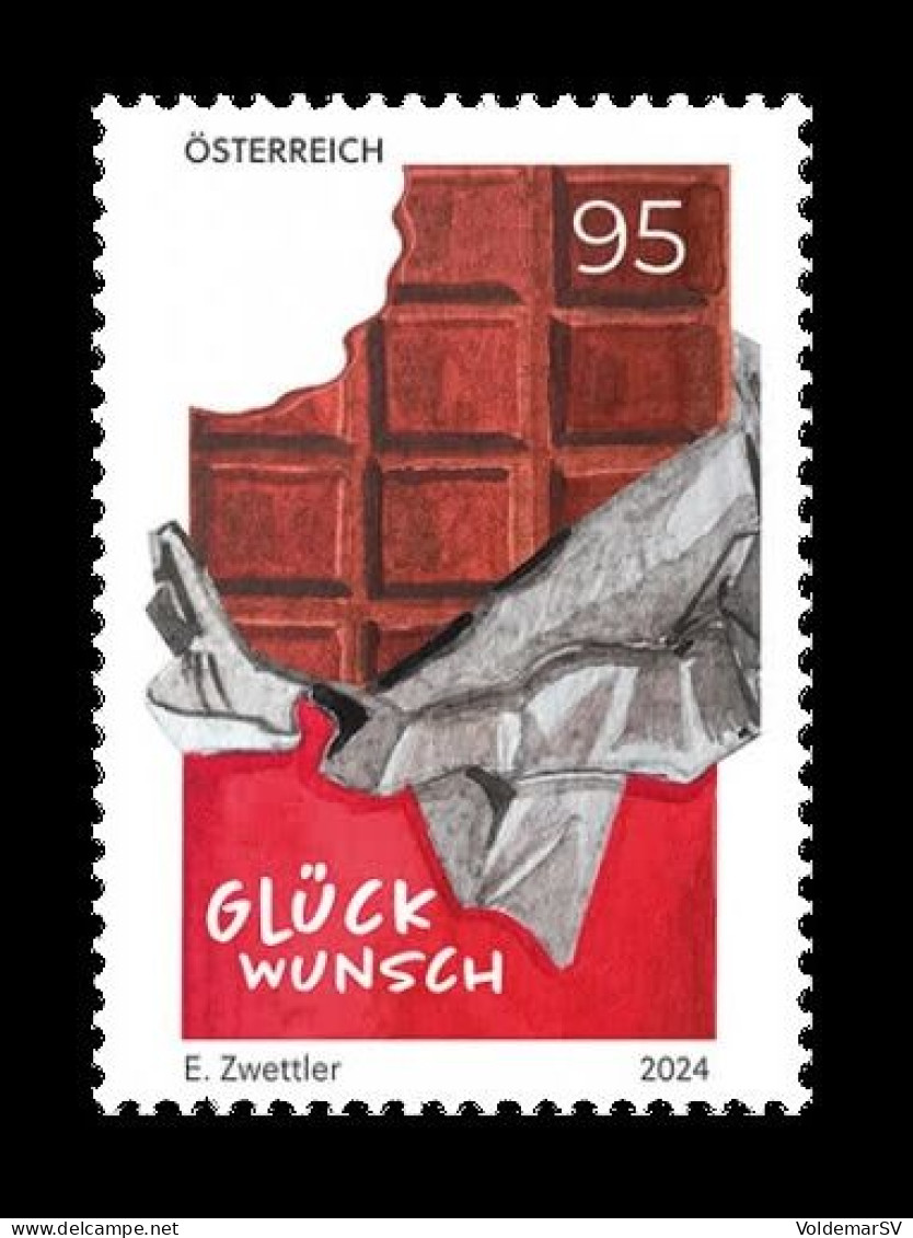 Austria 2024 Mih. 3770 Greeting Stamp. Chocolate MNH ** - Unused Stamps