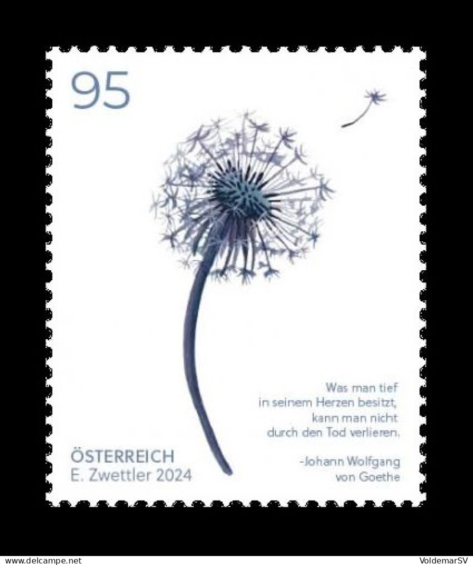 Austria 2024 Mih. 3771 Mourning Stamp. Dandelion MNH ** - Ungebraucht