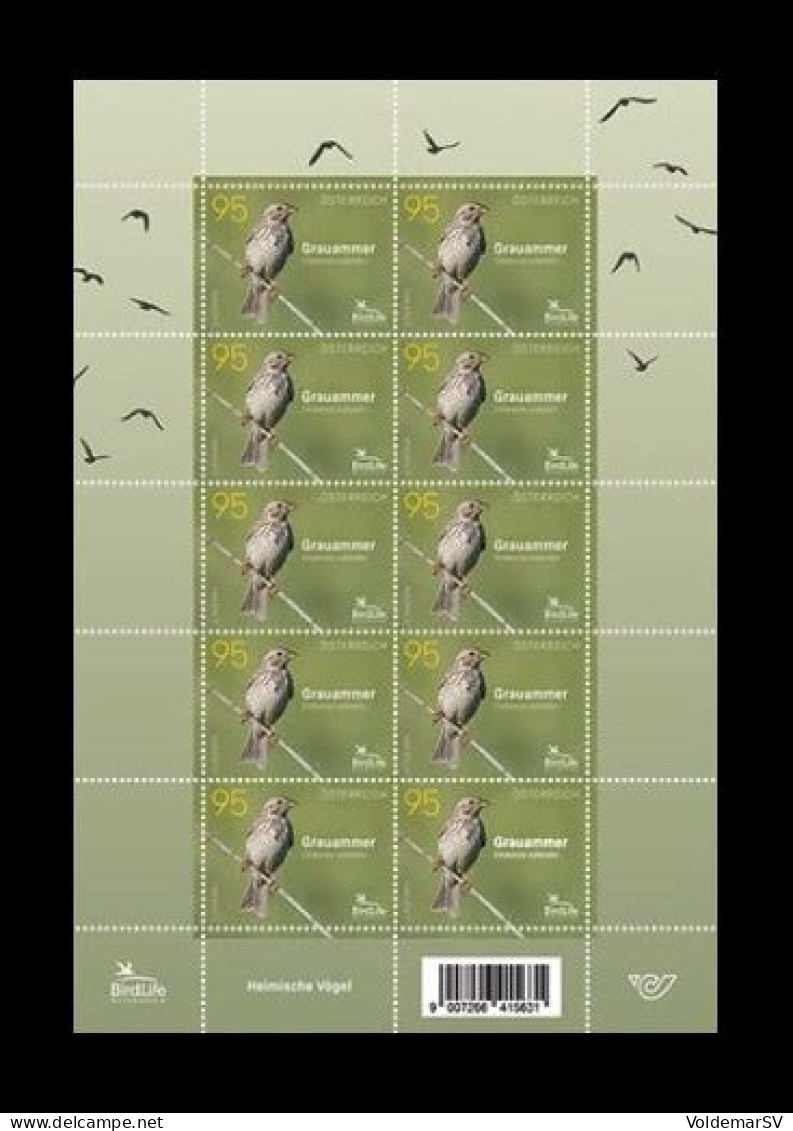 Austria 2024 Mih. 3785 Fauna. Birds. Corn Bunting (M/S) MNH ** - Unused Stamps