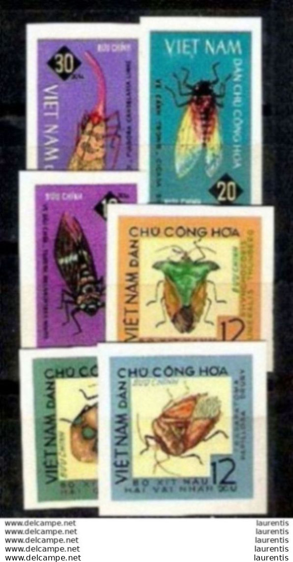 7657  Insects - Insectes - Vietnam Yv 451-56 MNH - Imperforated - 4,95 -- - Sonstige & Ohne Zuordnung