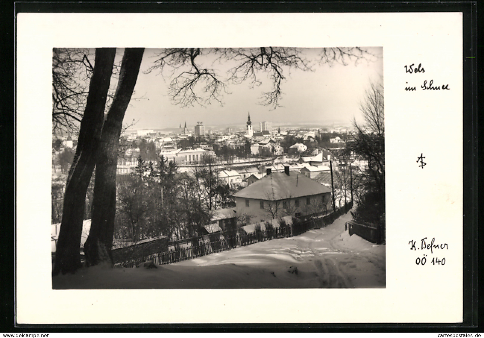 Foto-AK Adalbert Defner: Wels, Ortsansicht Im Schnee  - Other & Unclassified