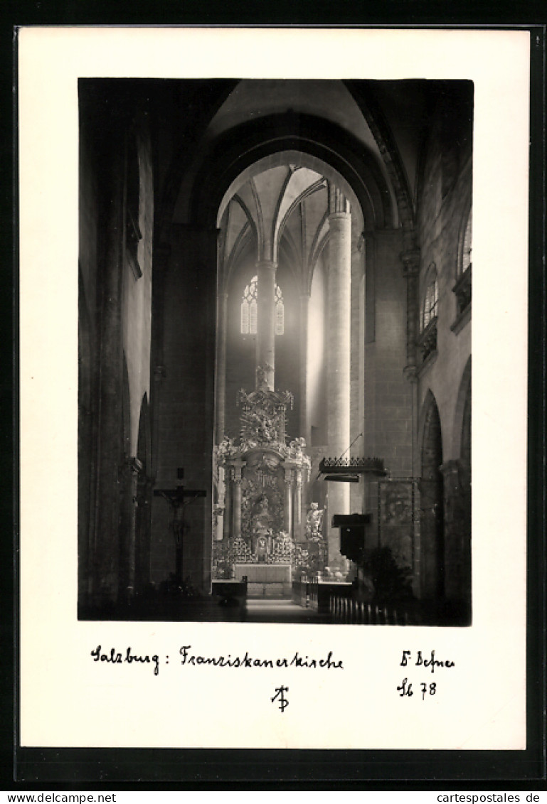Foto-AK Adalbert Defner: Salzburg, Innenansicht Der Franziskanerkirche  - Autres & Non Classés