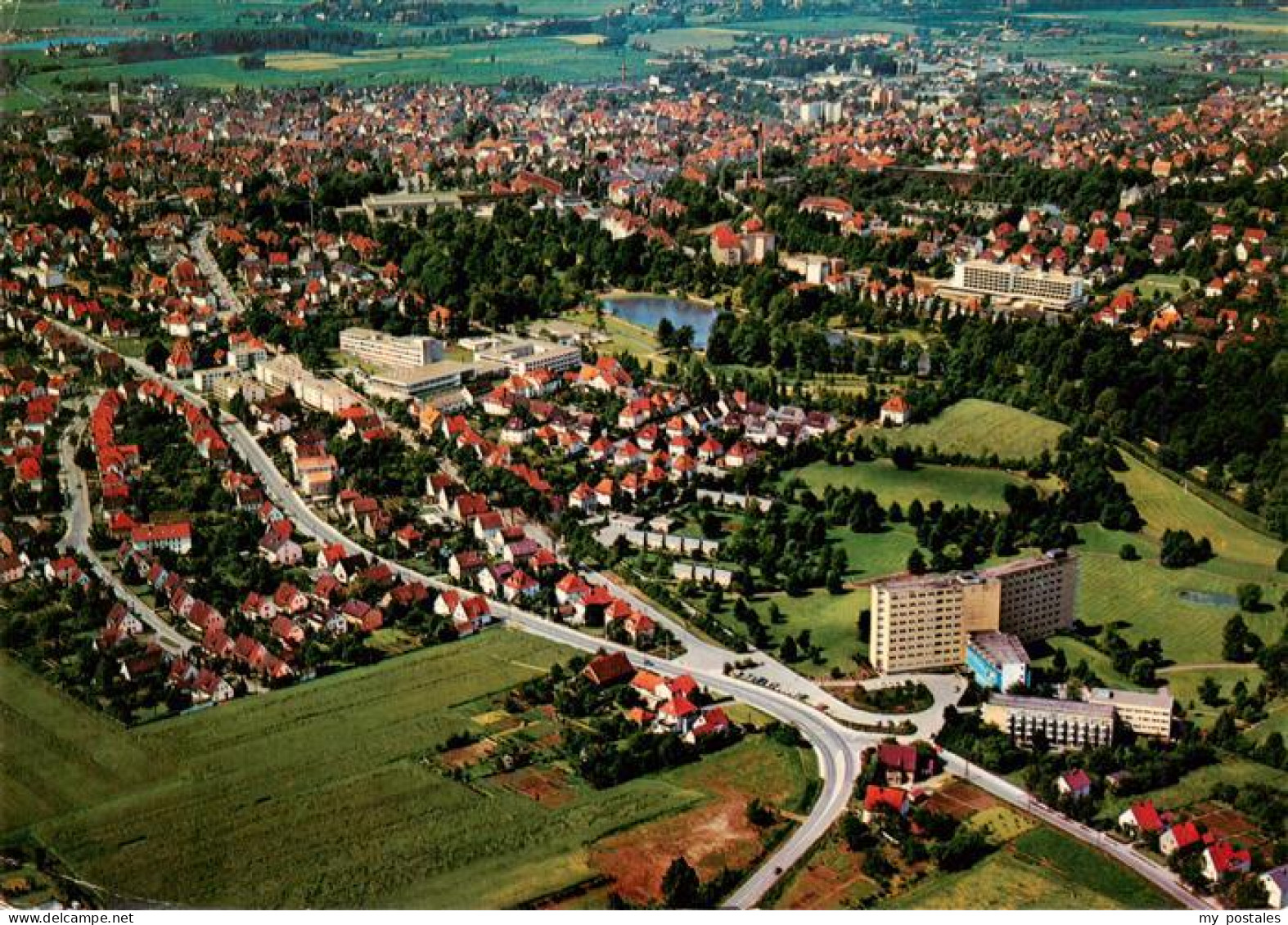 73943859 Bad_Salzuflen Fliegeraufnahme Mit Kurklinik Der LVA Kurklinik Lipperlan - Bad Salzuflen